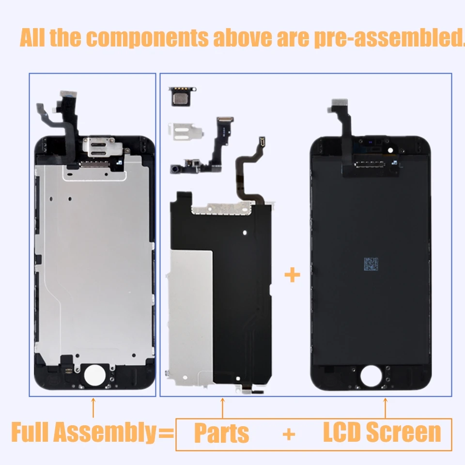 Черный для IPhone 5C ЖК-дисплей iPhone сенсорным ЖК-экраном рамка + Главная Кнопка