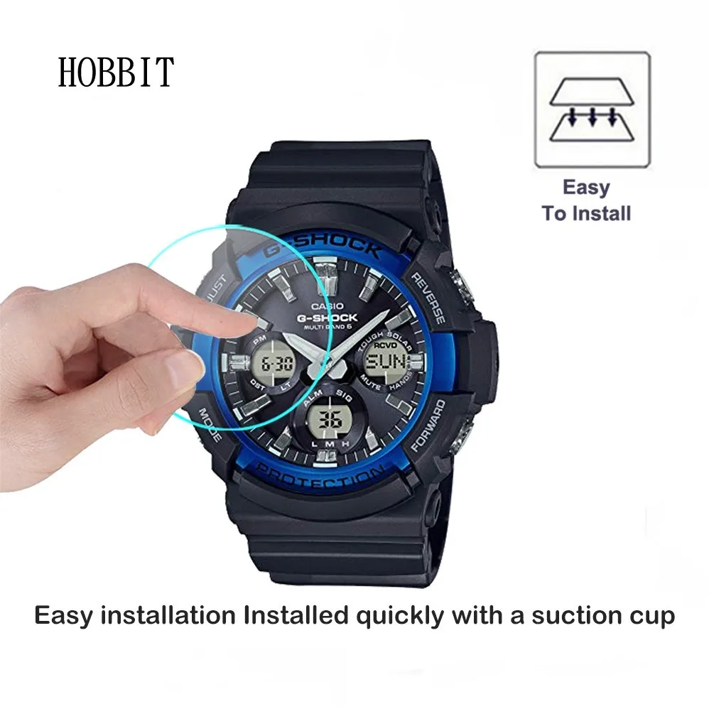 2 шт. в упаковке для объектива с оптическими зумом Casio GAW-100B PRW-60 PRW-70000.3mm 2.5D с уровнем твердости 9H из закаленного Стекло Экран протектор Смарт-часы, пленка с защитой от царапин