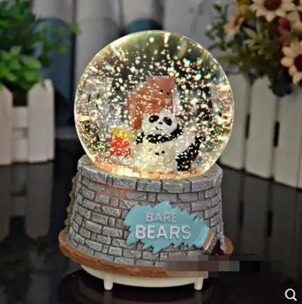 MXP + 721 фонарь мультяшная панда музыкальная шкатулка в виде хрустального шара
