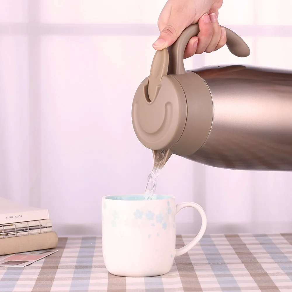 

ONE New 2L Water Pot Thermal Bottle Thermos Cup 304 Stainless Steel Tea kettle Thermos Mug Thermal Water Bottle Flask Cup