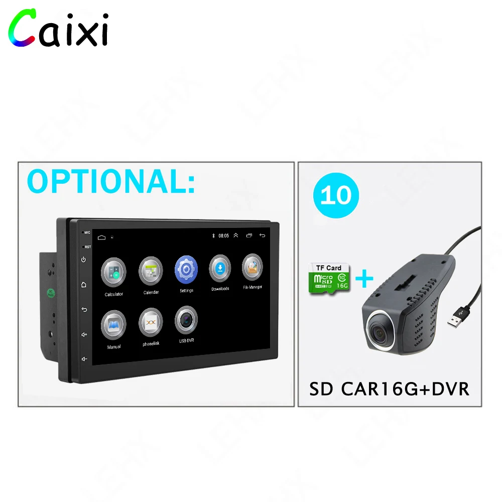 2DIN автомобильный мультимедийный плеер Andriod gps навигация HD Авторадио WiFi 2 USB " автомобильный аудио Радио стерео для VW Nissan Kia toyota - Цвет: Cx-705-DVR-CAR16G