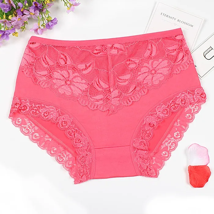 WP186 light red Новинка,, женские кружевные трусики с вышивкой высшего класса, с высокой талией, женское нижнее белье большого размера, сексуальные трусики - Цвет: WP186 light red