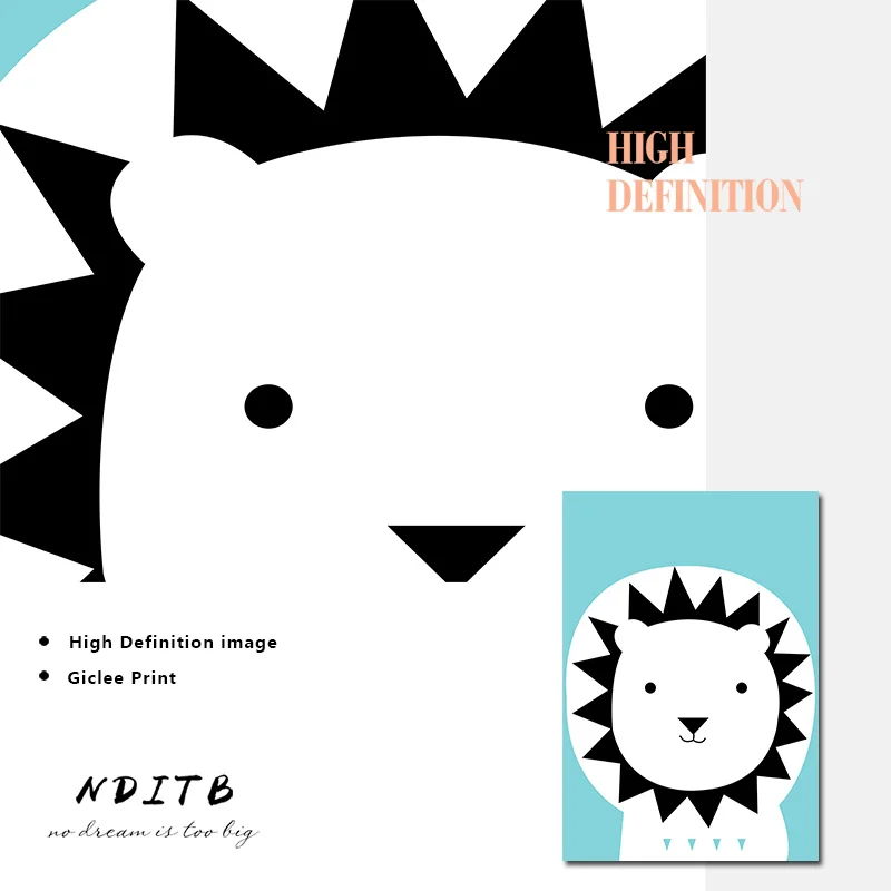 Woodland Animal Baby Nursery Wall Art Canvas Posters Prints Cartoon Painting Nordic Kids Decoration Pictures Bedroom | Дом и сад