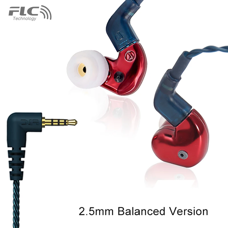 Red 2.5mm Plug Наушники Forest FLC8S HiFi с тройным драйвером, гибридная технология 2BA+ динамические наушники-вкладыши - Цвет: Red 2.5mm Plug