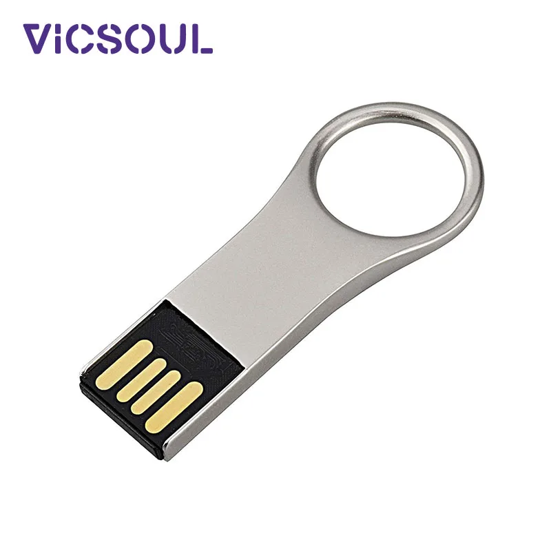 

USB-флеш-накопитель VicSoul, металлический, в форме ключа, водонепроницаемый, 16 ГБ, 32 ГБ, 64 ГБ, 128 ГБ, серебристый, USB 2,0