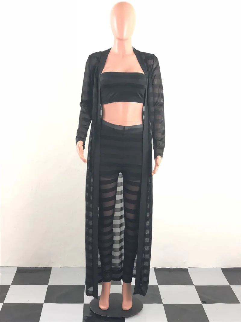 Осенние спортивные костюмы сексуальные прозрачные белые брюки из трех частей