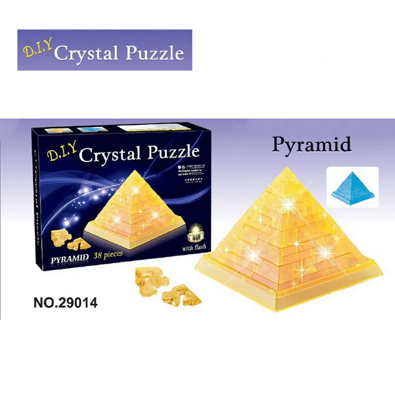 

3D Puzzle Crystal Great Pyramid DIY Puzzles Creative Toy Building Model for Children