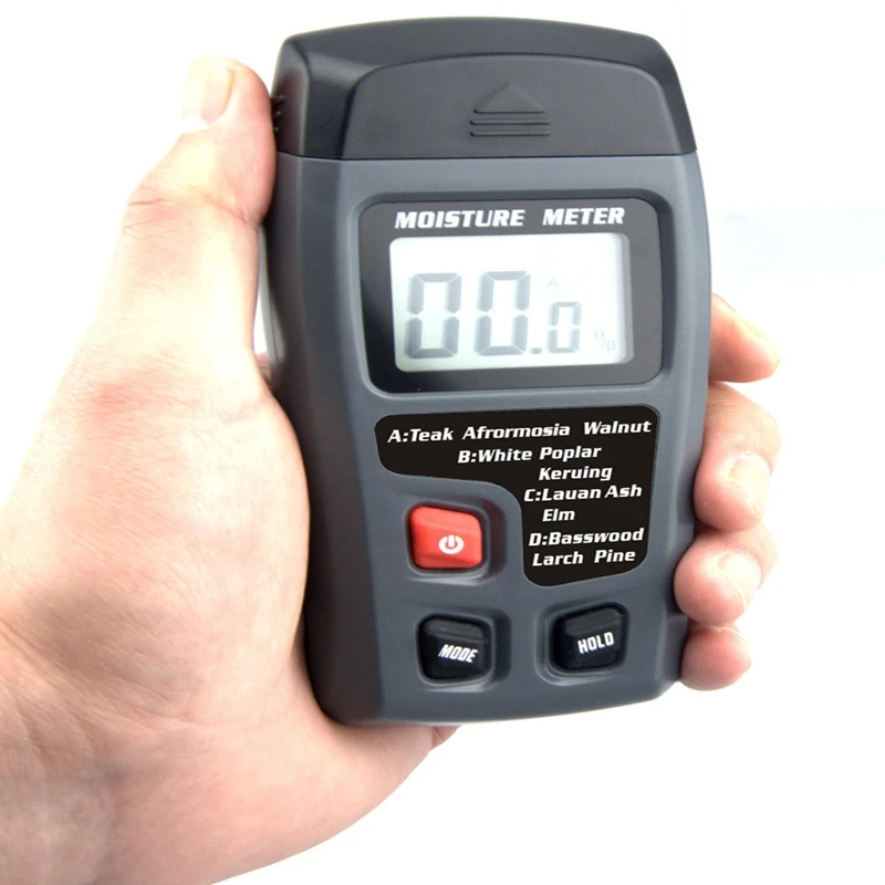 Цифровой измеритель влажности древесины с 2 контактами ЖК дисплей гигрометр