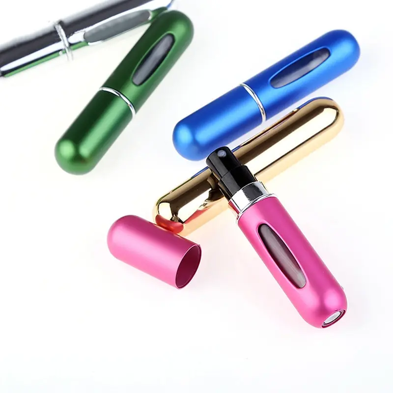 Aluminum Mini Refillable Perfume Bottle With Spray Empty Cosmetic Containers Atomizer For Traveler 5ml | Красота и здоровье