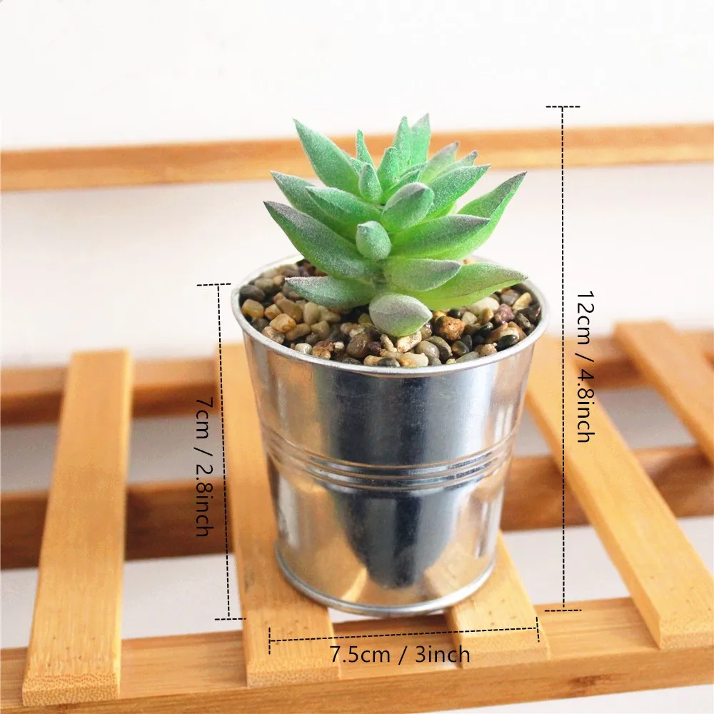 Жестяное ведро Искусственный Горшок для суккулентов ваза набор настольные
