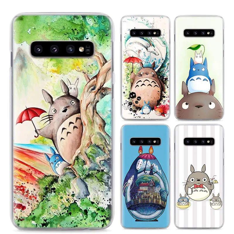 Аниме Тоторо, гибли спирированный чехол для телефона s для samsung Galaxy S8 S9 S10 Plus S10e M10 M20 S6 S7 edge Жесткий PC чехол-накладка