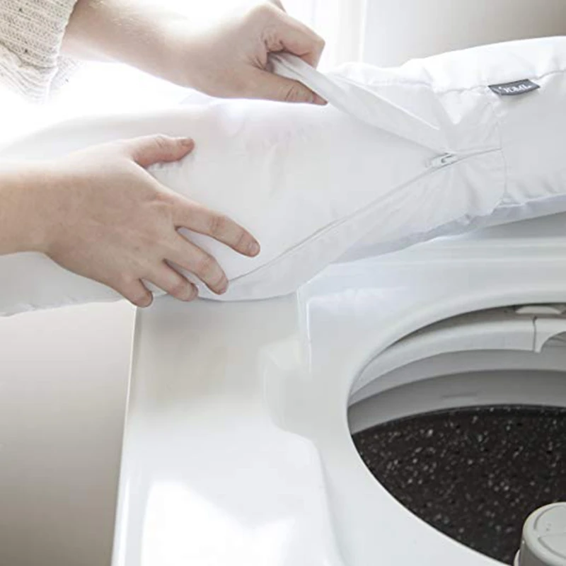 Однотонная u образная хлопковая боковая спальная подушка для шеи мягкая спины