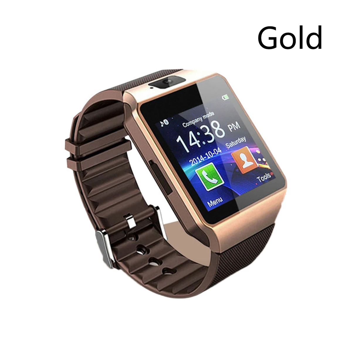 Gold Смарт-часы мужские повседневные спортивные часы DZ09 Bluetooth Сенсорный экран поддержка вызова GSM SIM TF камера для Apple IPhone IOS Android - Цвет: Gold