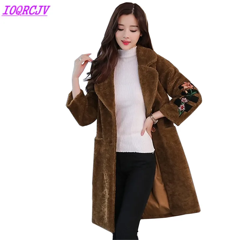 Зимние женские пальто с искусственным мехом 2018 новая модная верхняя одежда
