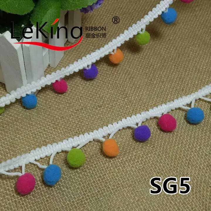 

25Yards Colorfuly Tiny Pom Pom Trim (pom size 15mm) Pom Trim Pompom Trim Decoration Tassel Ball Fringe Ribbon DIY Materials