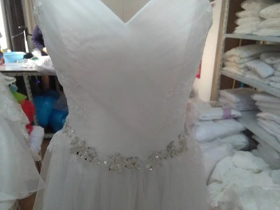 Vestidos De Novia индивидуальный заказ белый/слоновая кость шифон Милая Бисероплетение