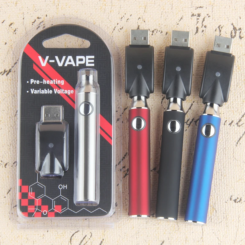 

510 thread v-vape LO Adjust voltage cbd preheat battery 350mah vaper pen e cig O-pen ego battery E cigarette fit ce3 atomizer