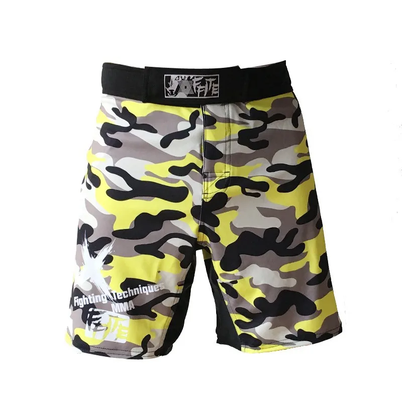 Для мужчин фитнес бокс тренировки MMA дышащая Штаны Тигр тайского бокса Шорты