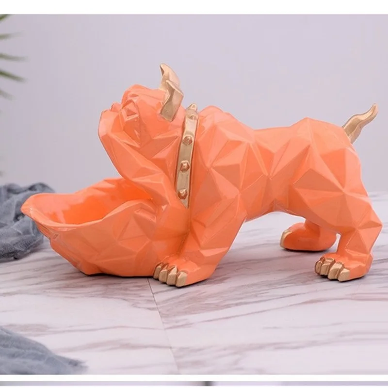Nordics Lucky Dog Геометрическая Статуэтка украшение для животных настольная конфетная посуда предметы для хранения ключей украшения дома аксессуары R746