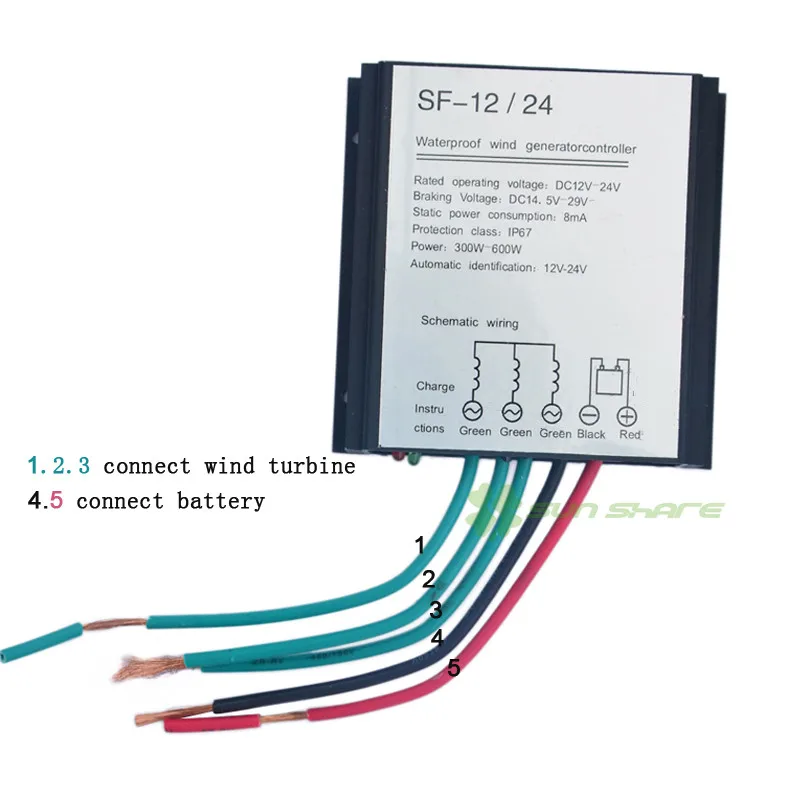 2017 Горячая распродажа! Максимальная мощность простой контроллер ветер с IP 67