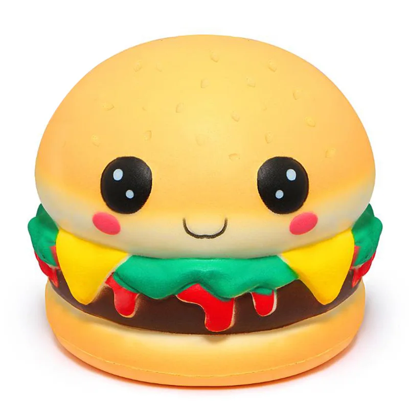 Brown Jumbo Kawaii Burger Squishy медленно поднимающийся креативный крем с ароматом, мягкая декомпрессионная сжимающая игрушка для снятия стресса, Забавная детская Подарочная игрушка - Цвет: Brown