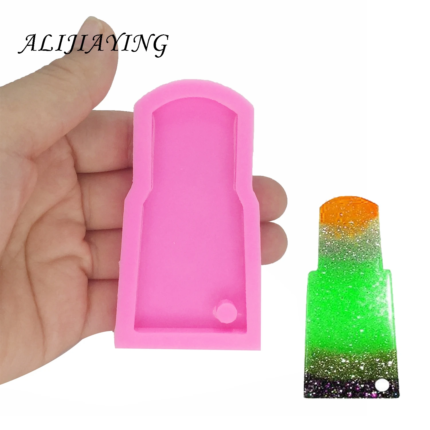 Блестящая DIY силиконовая форма для стакана воды в форме стекла брелоков