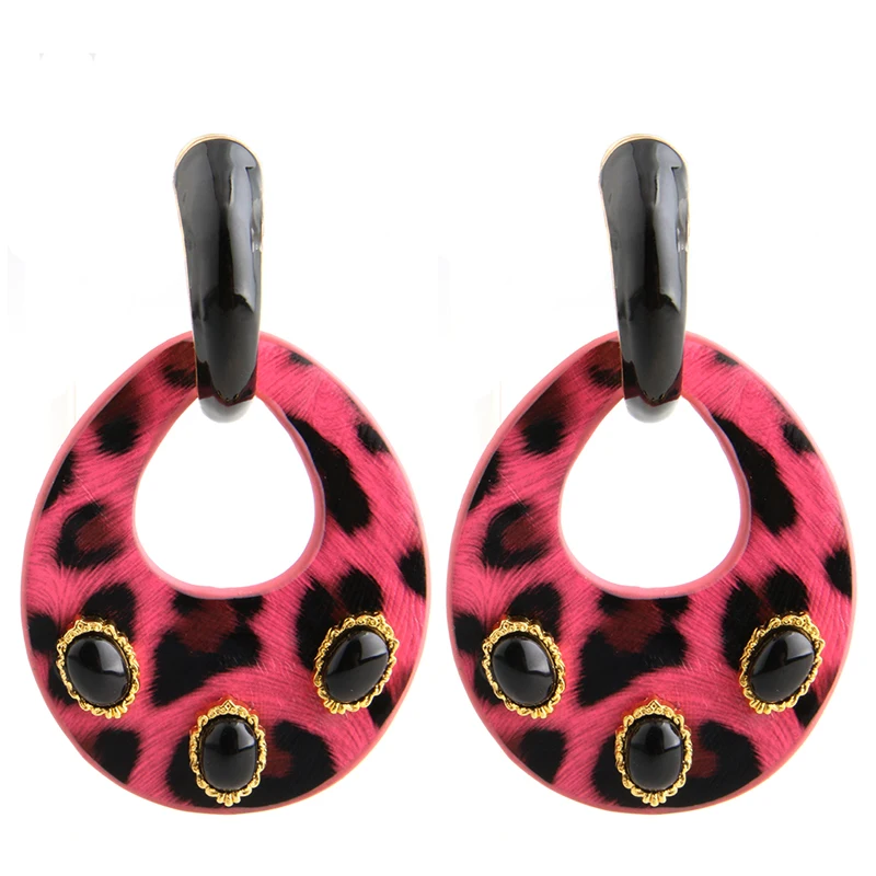 NeeFu WoFu большие серьги с тигром Женские Висячие водоотталкивающим покрытием кожа