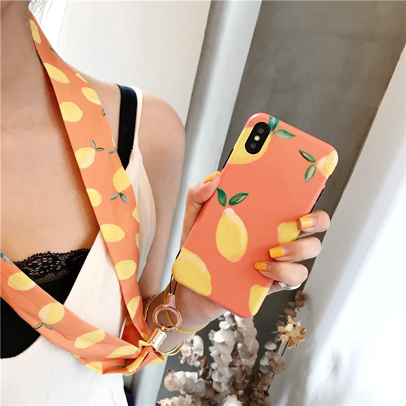 Insta style Xs Max Чехол для мобильного телефона iPhone 8 Plus 7 6s 6 Xr X оранжевый лимон фрукты