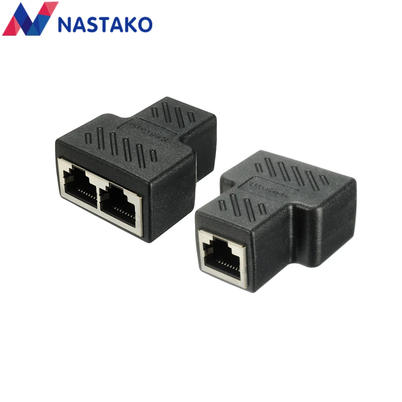 2 шт. CAT5 Cat5e RJ45 Сплиттер Adatper разъем защищенный переходник 8Pin Ethernet сетевой кабель