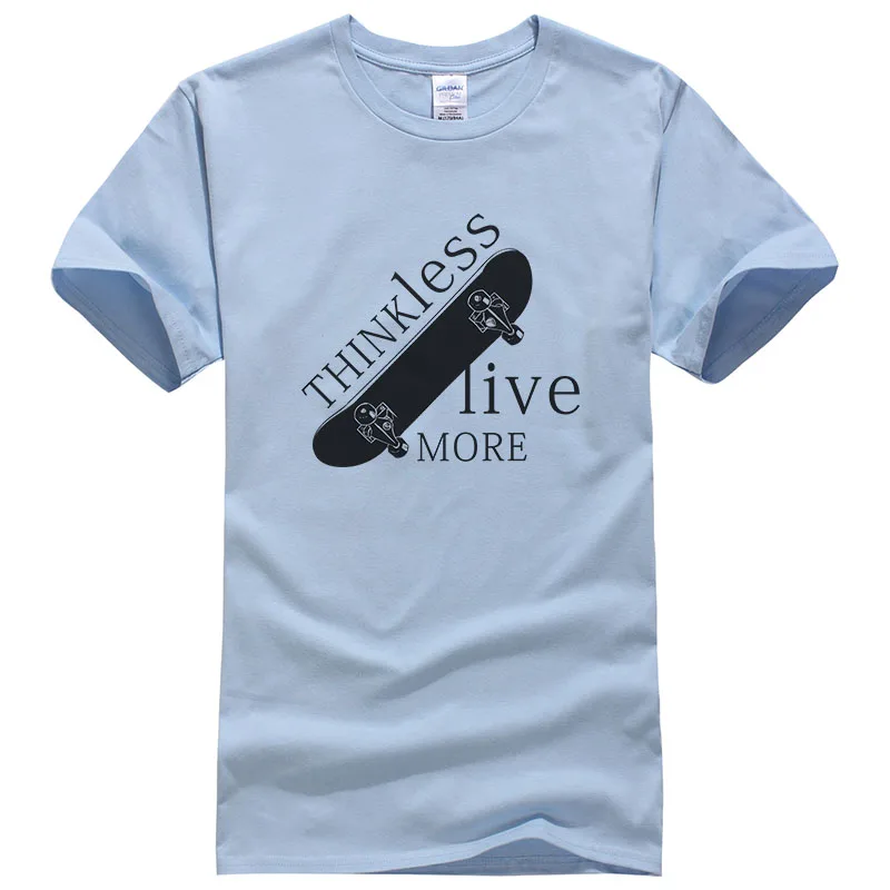 Думаю меньше жить более скейтборд футболка мужские летние топы с короткими