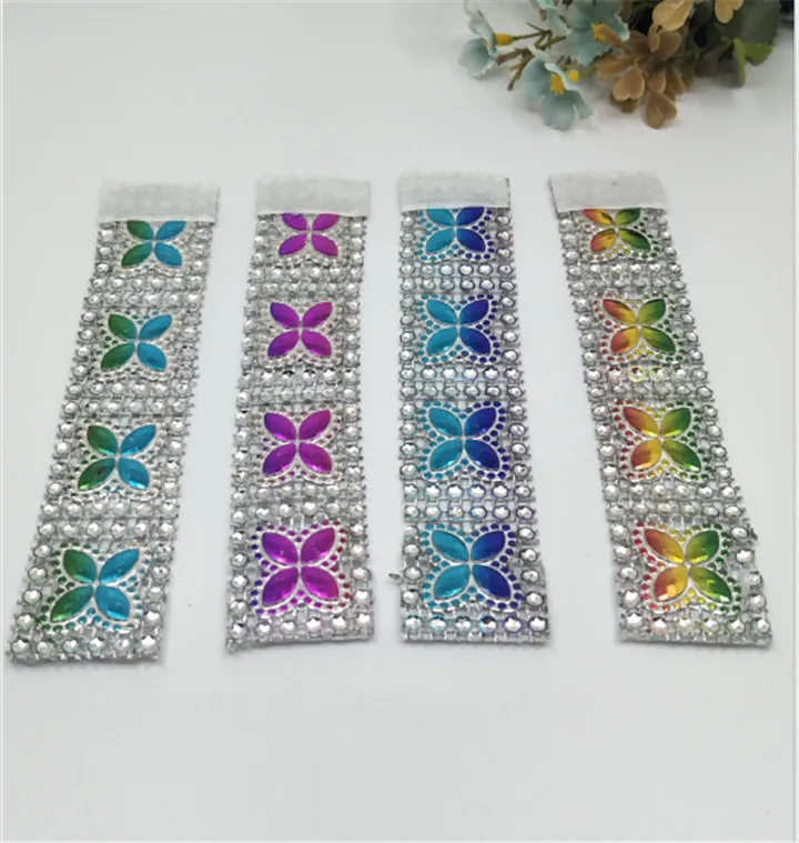 V6941A PF 20pcs Салфетка кольцо стулья пряжки многоцветный украшение для свадьбы ремесла банты со стразами держатель ручной работы вечерние принадлежности - Цвет: V6941A