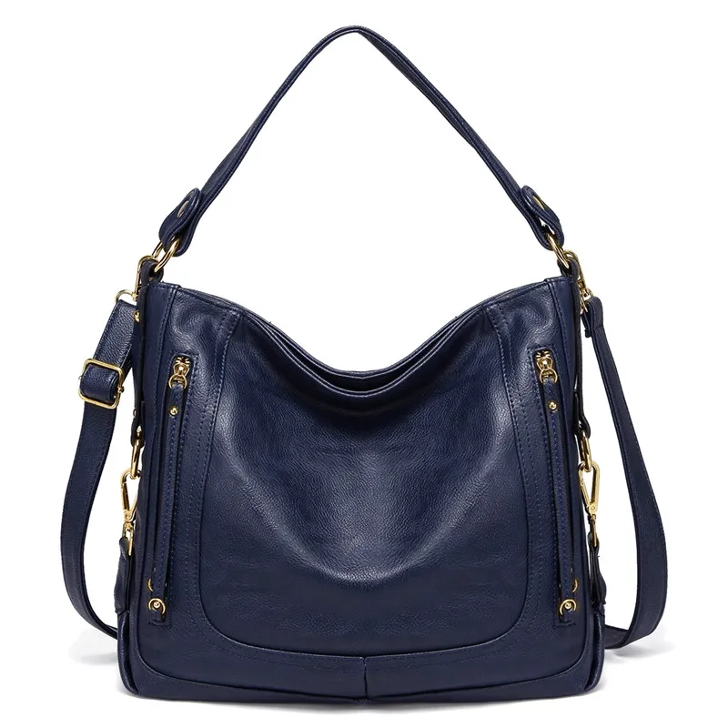 Blue VASCHY сумки для женщин Мода сумка повседневное высокое качество Crossbody Дамы Chic мягкий кожзаменитель - Цвет: Blue