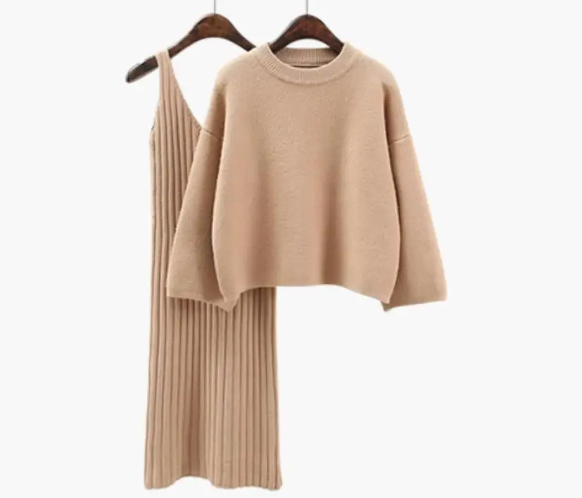 Женский трикотажный свитер комплект из двух предметов повседневный женский