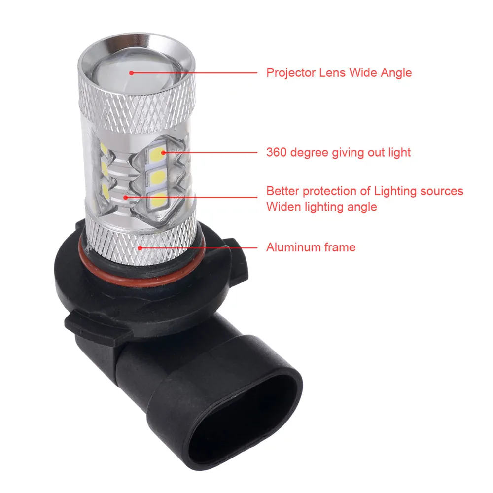 Новый 12 в 1 пара 80 Вт 3030 16SMD белый 9006 HB4 высокомощный светодиодный светильник для