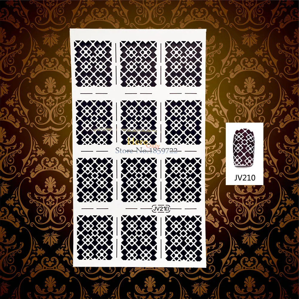 Модные наклейки для ногтей Moon Designs трафарет дизайна аксессуар HBNF318 полукруглый