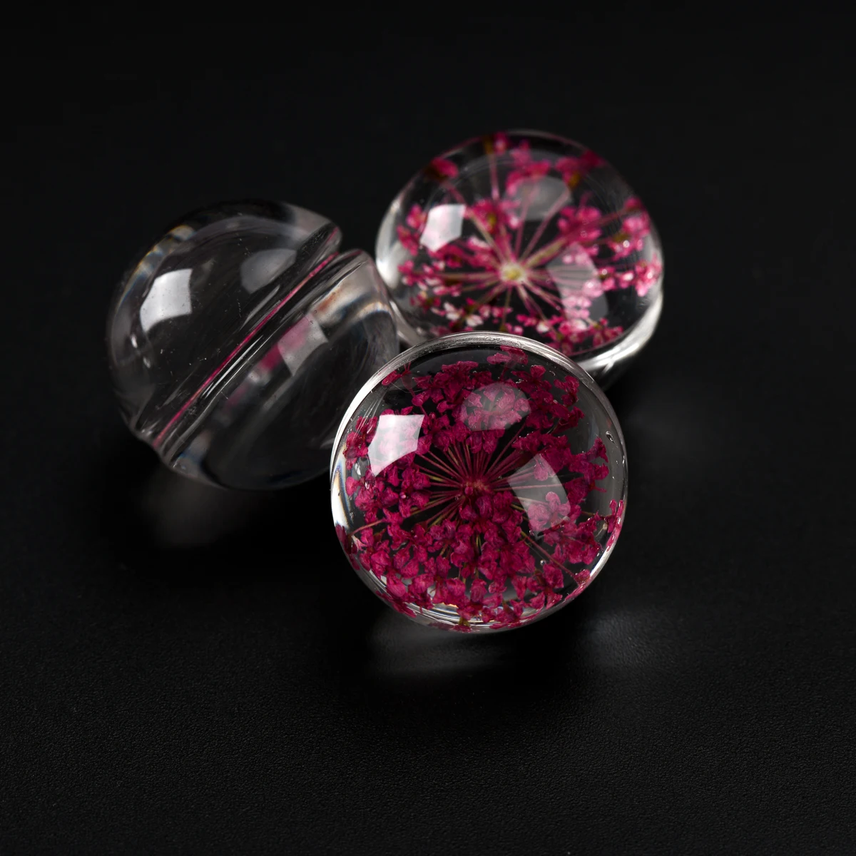 Стеклянные шарики и цветы без крючка 20 # ювелирные изделия не керамика для