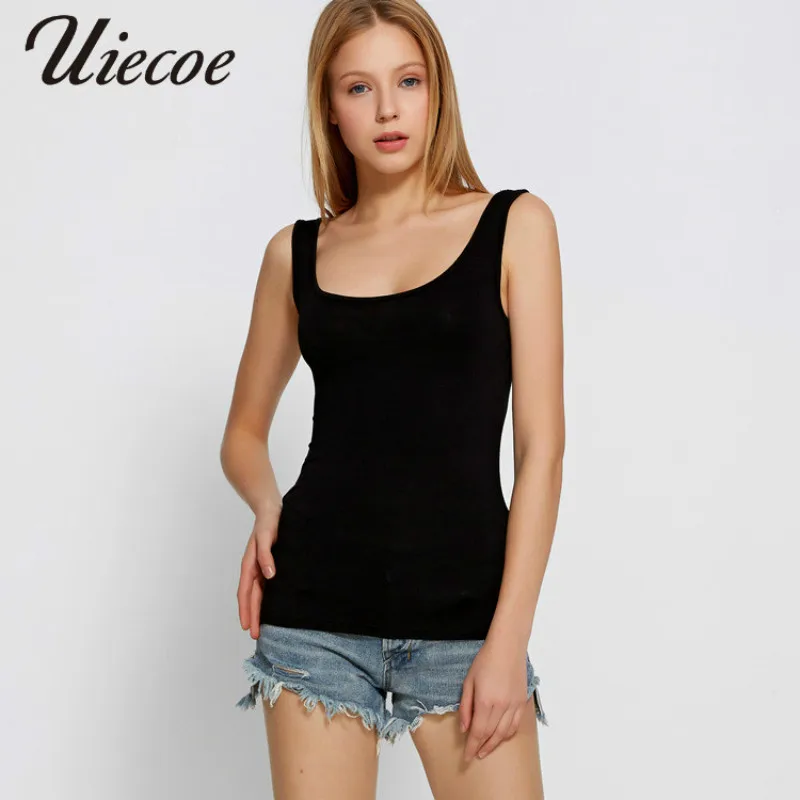 UIECOE 2018 летний женский длинный топ на бретельках с бюстгальтером регулируемый Топ