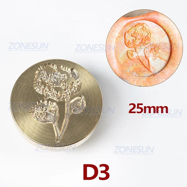 D3 ZONESUN специальная печать штамп с деревянной ручкой для упаковки подарков письма конверты посылки DIY свадебные приглашения - Цвет: D3