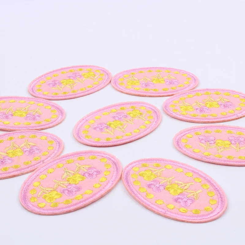 10 шт./лот DIY нашивки для одежды девочек вышитые цветочные наклейки сделай сам