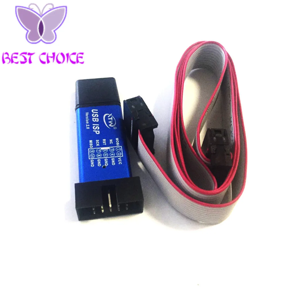 Бесплатная доставка Новый USB ISP программатор для ATMEL AVR ATMega ATTiny 51 макетная