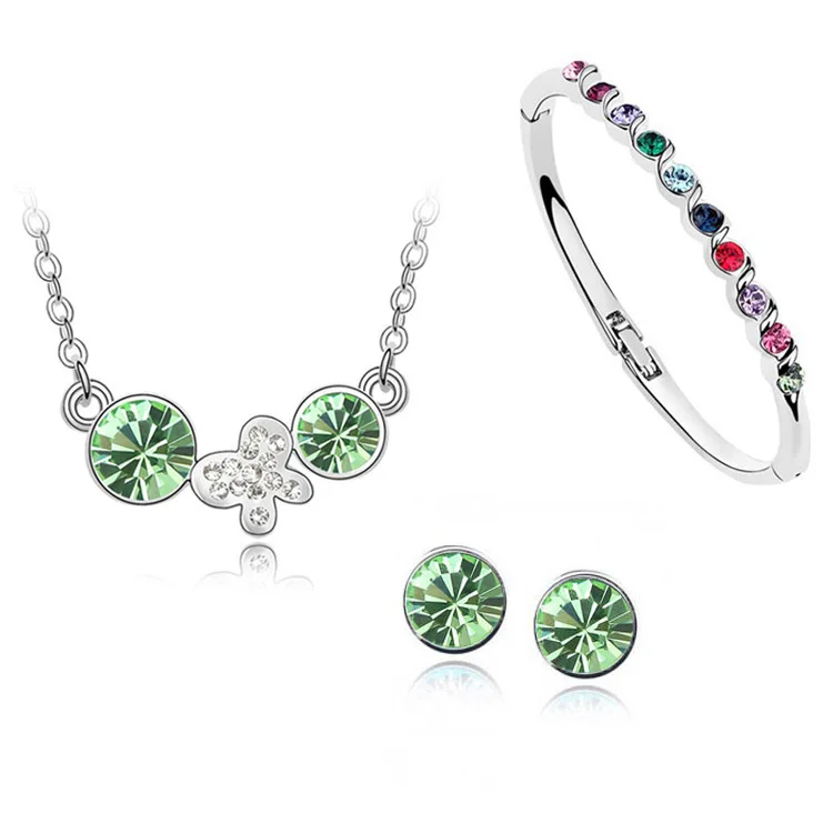 Женский ювелирный комплект из колье серёг и браслета|jewelry sets for women|costume jewelry setfashion