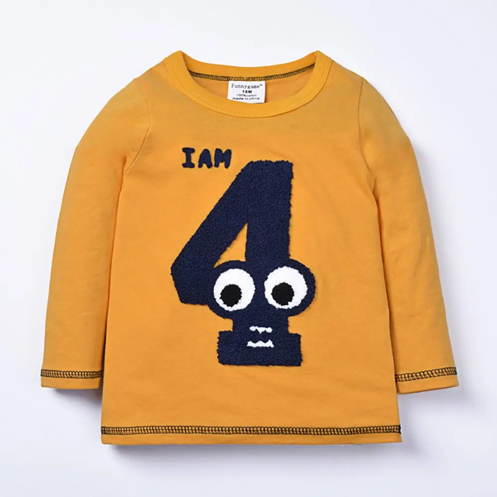 Детская Хлопковая футболка с длинным рукавом для весны и осени 2017|tops children|t-shirt baby