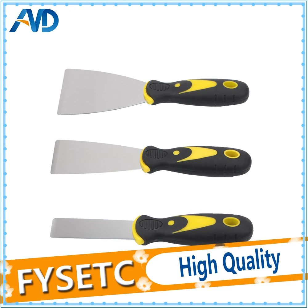 

Removal Tools Kit Putty Knife 1" 2" 3" Set Stainless Steel Putty Scrapers Tool for 3D Printer Heated Bed Platforms With Box