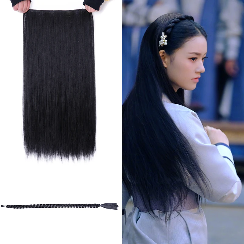 Древний костюм парик женский представление костюм hanfu cos ancientry волосы костюм ветер Студия фото республика китай - Цвет: Combination of 34