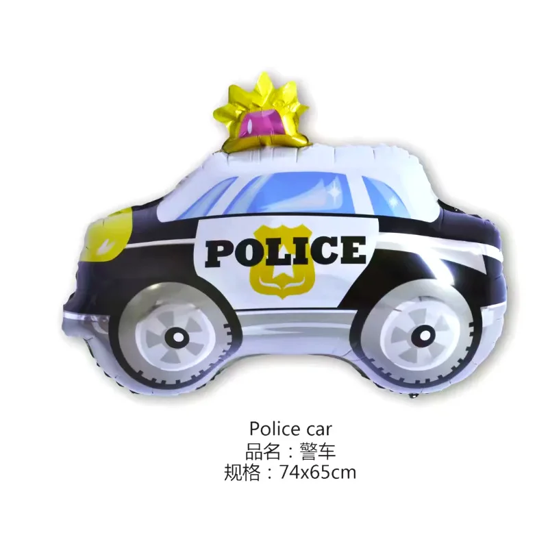 Police Car balloon 1 шт. большой резервуар скорой помощи пожарная машина автомобиль Фольга воздушные шары на день рождения украшения для тематических вечеринок детей гелия школьный автобус/воздушные шары расходные материалы - Цвет: Police Car balloon