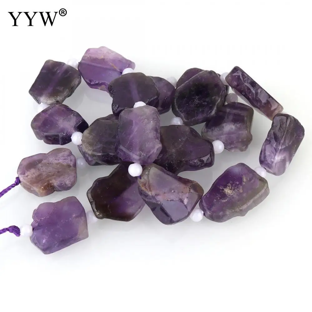 

New Natural Purple Stone Loose Beads With Glass Pearl Approx 20pcs/Strand 16inch Wholesale For DIY Jewelry Making Accessory