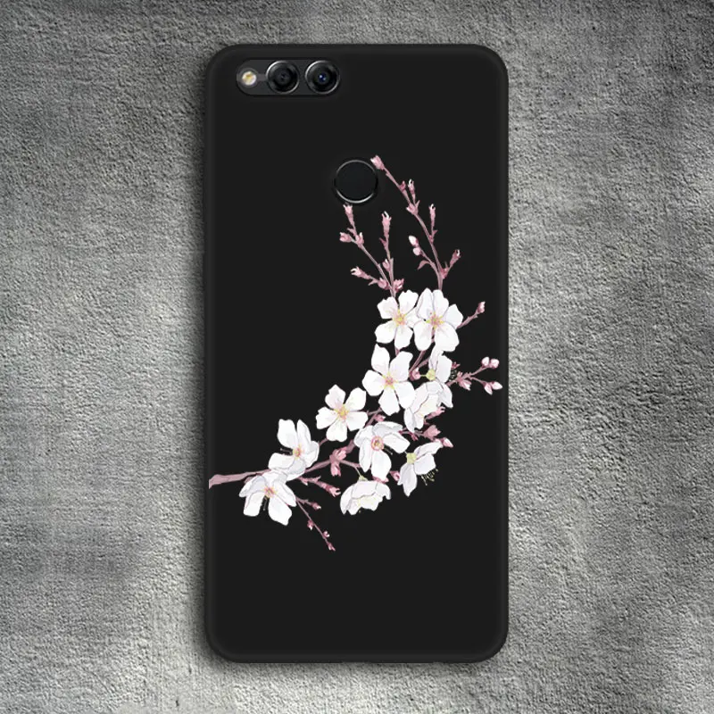 06 Чехол для телефона huawei Honor 6X 7C 7X 8C 8X TPU Fundas Para Coque для Honor 7A Pro 9 Lite черный матовый чехол - Цвет: 06