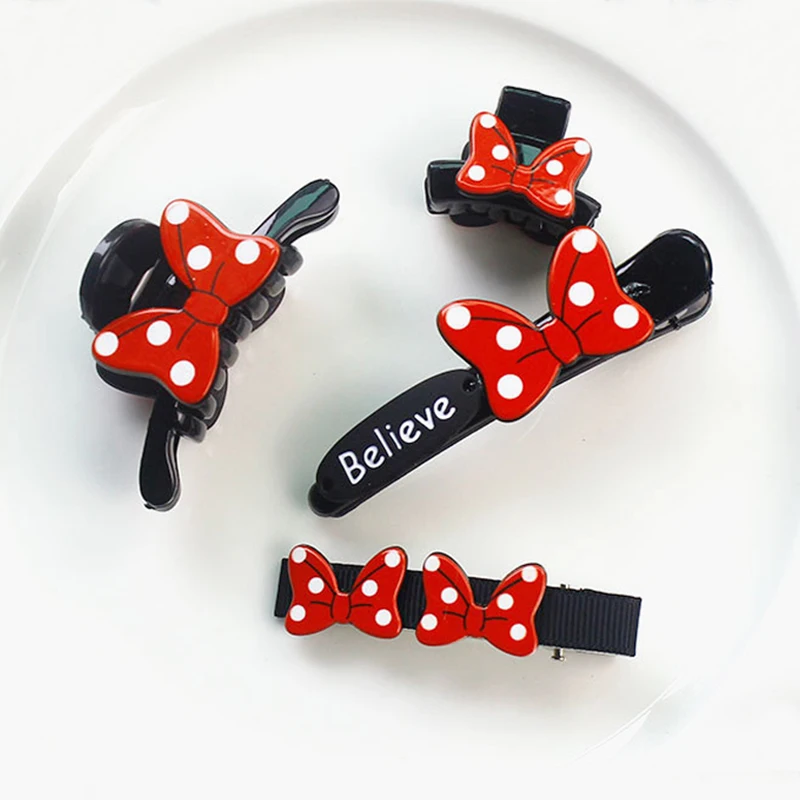 Модные женские акриловые заколки для волос 4 шт./компл. аксессуары с красным