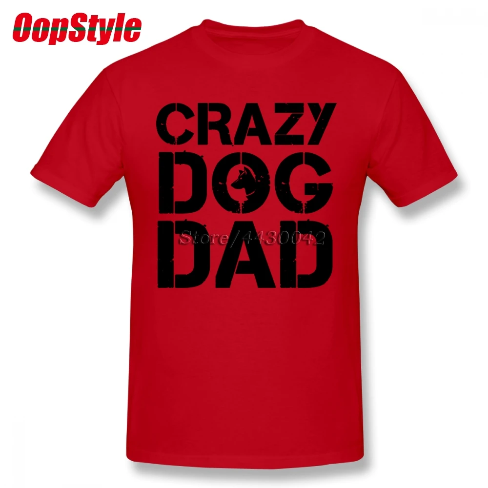 Футболка для мужчин Crazy Dog Dad хлопковая больших размеров 4XL 5XL 6XL Camiseta | Мужская