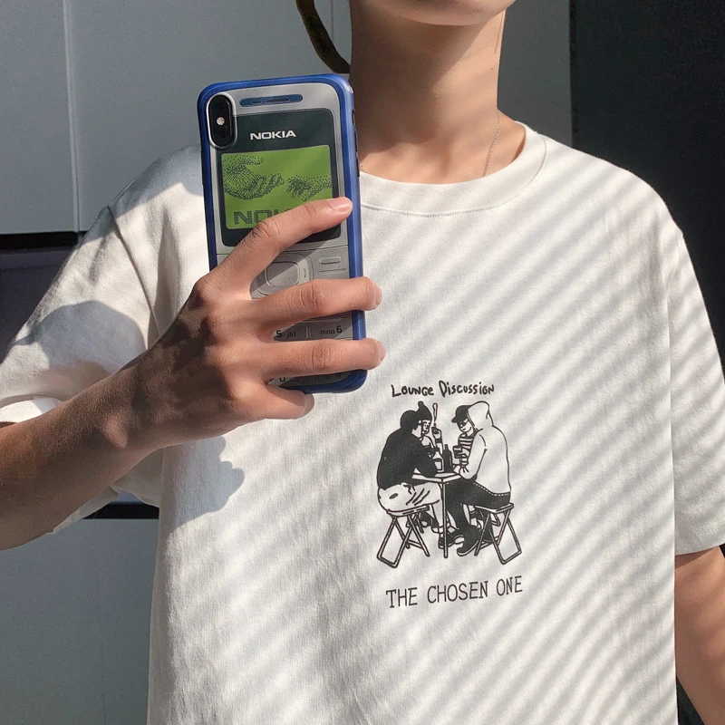 Короткий рукав хлопок мультфильм Аниме футболки для мужчин oversize 5xl уличная Лето